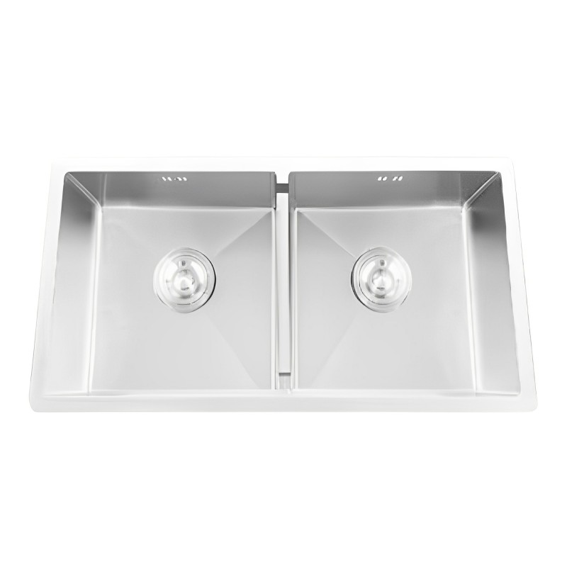 CHẬU INOX THỦ CÔNG 2 HỘC 8245AĐ