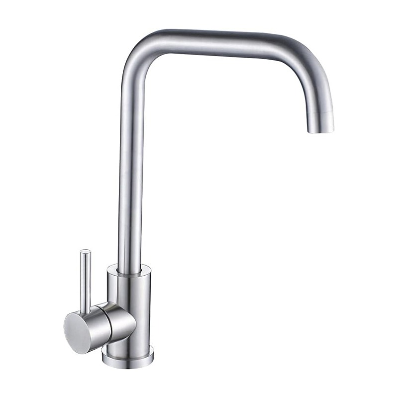 VÒI CHẬU INOX NÓNG LẠNH (VÒI CONG HÌNH VUÔNG)