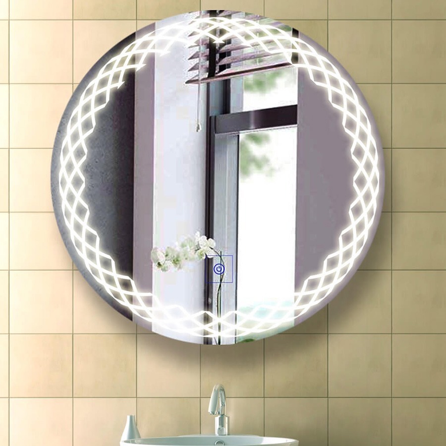 GƯƠNG LED TRÒN HOA VĂN L8