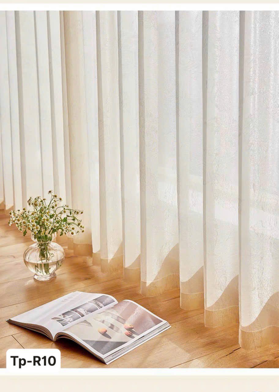 RÈM VOAN XƯỚC HÌNH LÁ CÂY ĐẸP CUỐN HÚT MÃ TP-R10