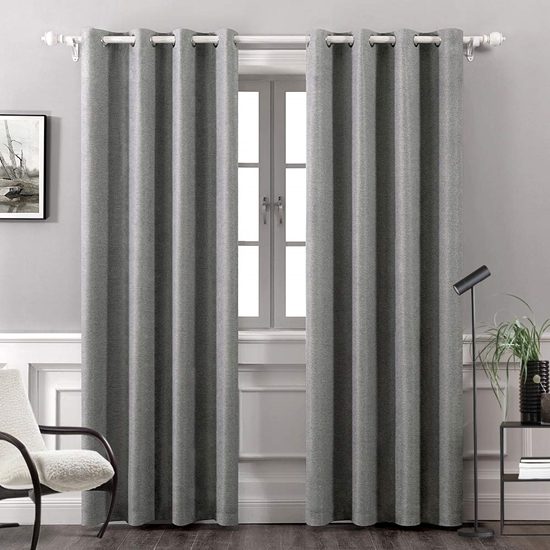 RÈM VẢI HỌA TIẾT CHÌM MÀU GHI BYG 43-10