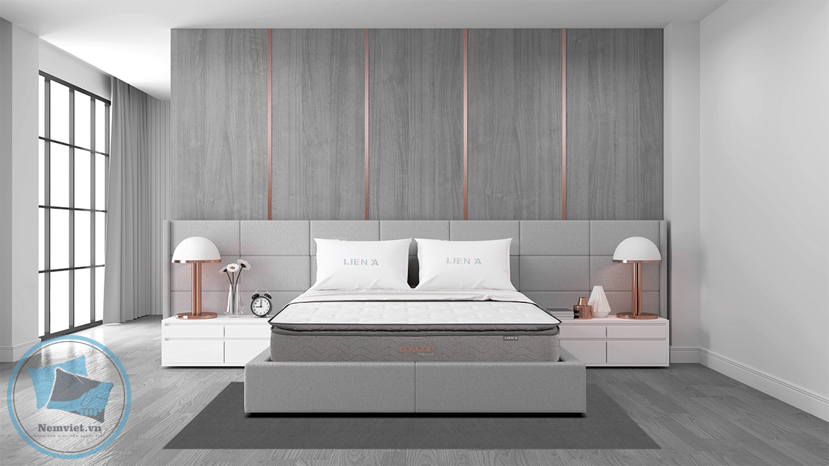 NỆM LÒ XO TÚI LIÊN Á – COCOON GREY LUXE