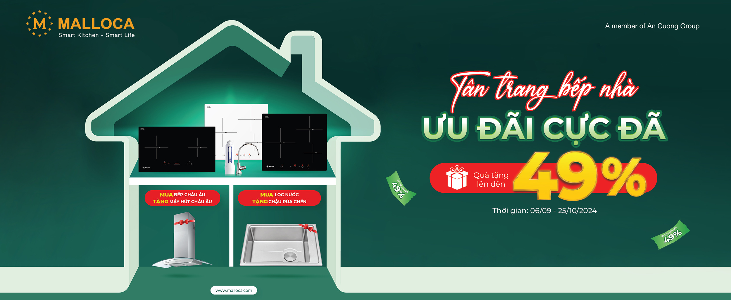 Chương trình ưu đãi thiết bị nhà bếp Malloca